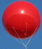 giant red helium balloon